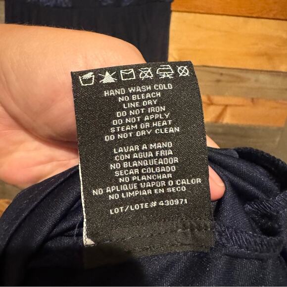 R&M Richards Mesh Sequin Embellished Short Sleeve Maxi Evening Dress Navy Size 6 - Picture 13 of 13